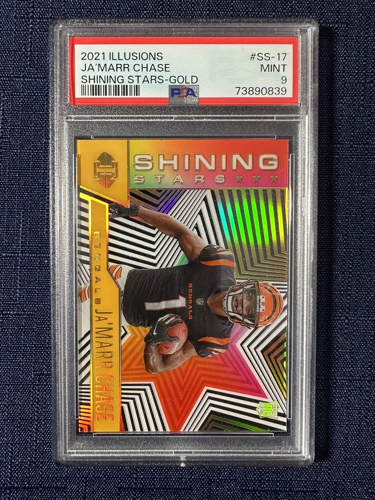 JaMarr Chase Panini Illusions Shining Stars #SS17 Gold