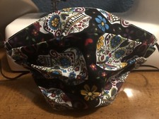 ADULT Handmade Face Mask - Reversible - NWOT - Sugar Skull - BL