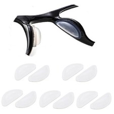 5 Pairs Soft Nose Pads Stick On Silicon Anti Slip Eyeglasses Sunglasses White