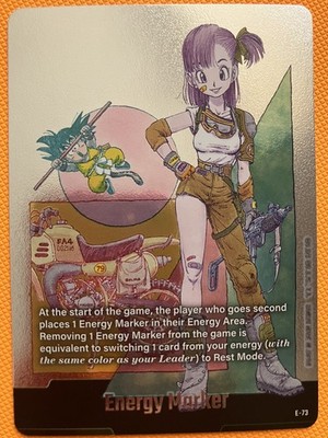 Energy Marker E-73 Dragon Ball Super TCG Fusion World Manga Bulma Silver
