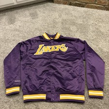 Mitchell Ness NBA Los Angeles Lakers Satin Lightweight Jacket Men's Medium M