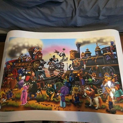 Greg Way Looney Tunes Train Wreck Seriolithograph