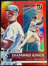 2022 Panini Donruss Matt Olson Diamond Kings Red Foil #13 Oakland Athletics A’S