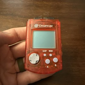 OEM Sega Dreamcast VMU Memory Unit - HKT-7000 - Clear Red - New Batteries!