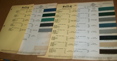 1941 DeSoto De Soto car auto Acme paint chips set