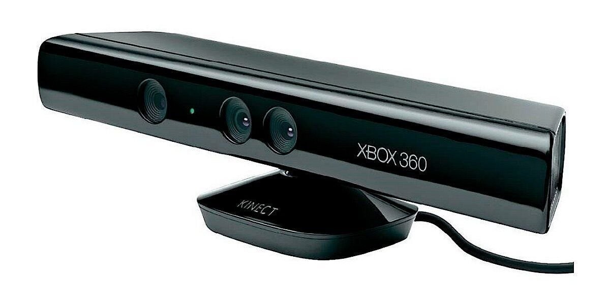 Authentic Xbox 360 Kinect Sensor Black + Kinect Adventures Game +