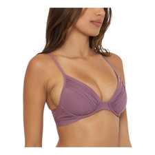 Becca Womens Color Coder Convertible Bikini Top Fig Purple Size S Removable Cups