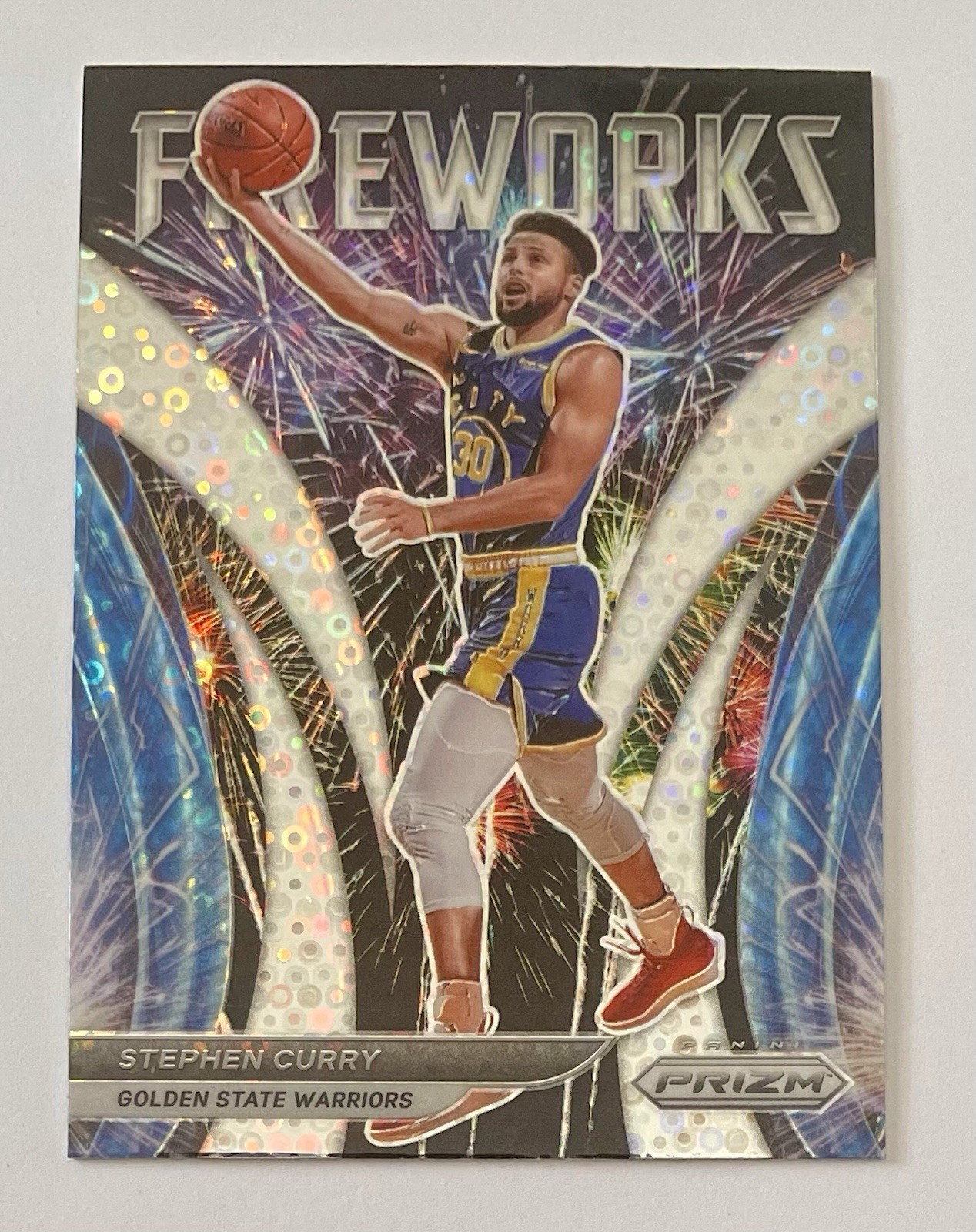 Stephen Curry 2021-22 Panini Prizm Fireworks Fast Break Prizm #2 Golden State