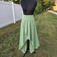 Halara XL Wrap Skort Sage Green High Low Maxi Skirt Built In Shorts Athleisure