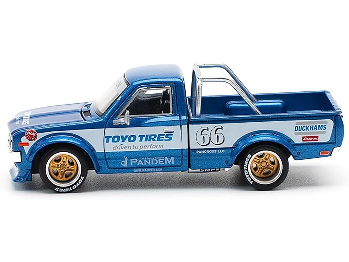 Pop Race 1:64 Pandem Datsun 620 Pickup Blue #217