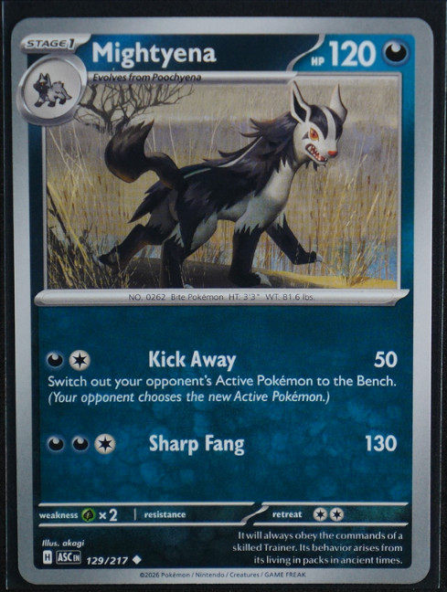 Mightyena - Normal Uncommon #129/217 ME: Ascended Heroes NM