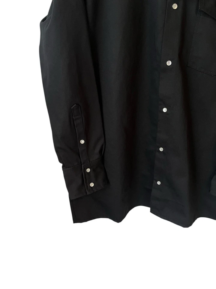 Lincoln Electric Welding Shirt XL Black Flame Resistant Pearl Snap Long Sleeve - Image 4 of 4