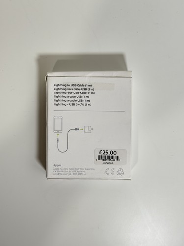 Cable iphone original  APPLE usb  blister ,genuine APPLE cable MXLY2ZM/A - Imagen 4 de 4