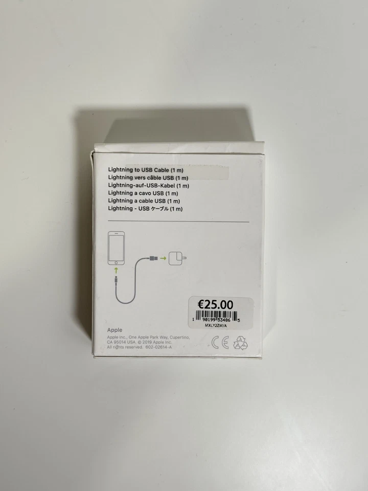 Cable iphone original  APPLE usb  blister ,genuine APPLE cable MXLY2ZM/A - Imagen 4 de 4