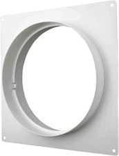 200mm Duct Connector Flange Wall Plate Vent Pipe Spigot Extractor Fan PVC