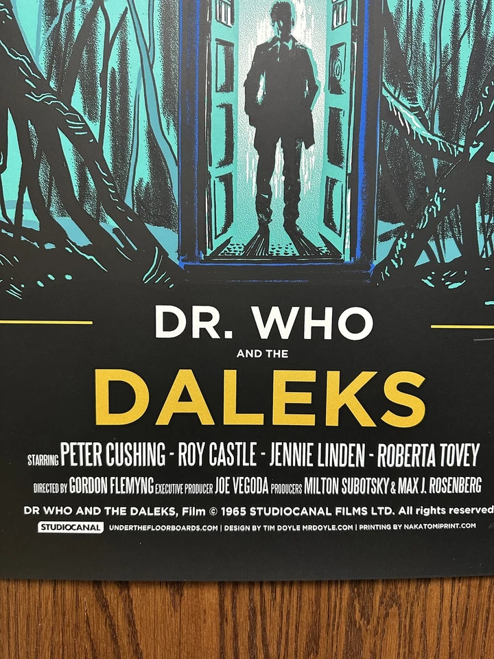 Dr. Who and the Daleks Mondo 20x36 Poster Tim Doyle Limited Edition Screen Print - Image 4 of 4