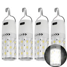 4pack Rechargeable Led Light Bulbs Emergency Light For Camping Home Power Outage