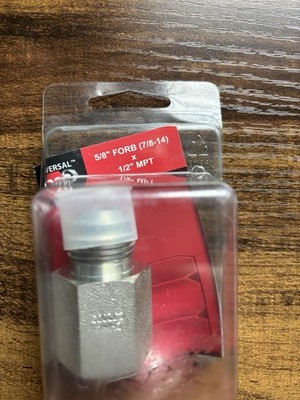 Hydraulic Adaptor 5/8'' FORB (7/8-14) x 1/2'' Male Pipe - New in package.