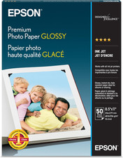 Epson Ultra Premium Photo Paper Glossy 8.5x11 In 50 Sheets S041667 Inkjet