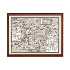 Old Map of Sequoia & General Grant National Park, CA 1937 -