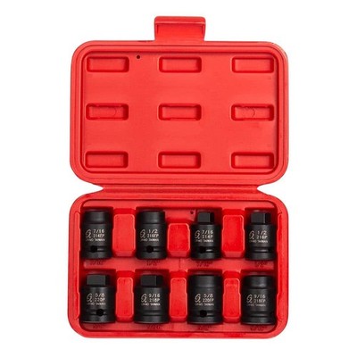 Pipe Plug Socket Set 1/2 in Drive 8pc SAE CrMo Impact Heavy Duty Sunex Tools
