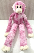 Pink Monkey 22"L soft plush pink sparkle eyes