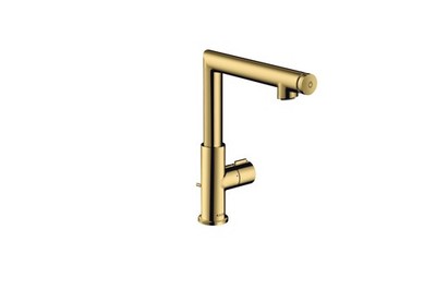 Hansgrohe basin mixer 220 Axor Uno Select 45016990 Polished Gold Optic
