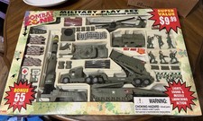 Vintage BOLEY COMBAT ZONE Military Play Set Lot (Helicopter, Truck & Trailer...)