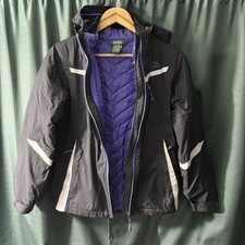 LL Bean Kids All-Weather Jacket 3 In 1 Purple And Black Size L 14-16