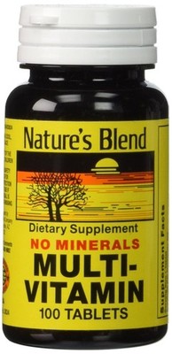 Multi-Vitamin No Minerals 100 Tabs (Model: 3824)