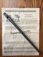 Tin Whistle 6 Holes Vintage Penny Whistle