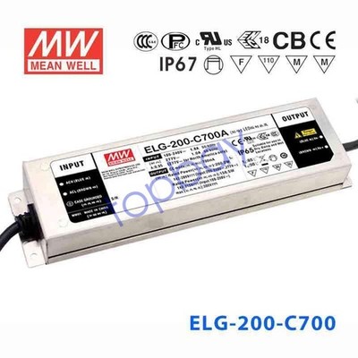Mean Well ELG-200-C700A Power Supply 200W 700mA - Adjustable