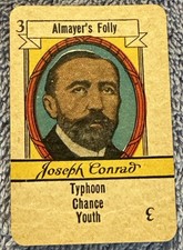 Vtg 1935 AUTHORS by RUSSELL CARD GAME Replacement Card 3 Joseph Conrad