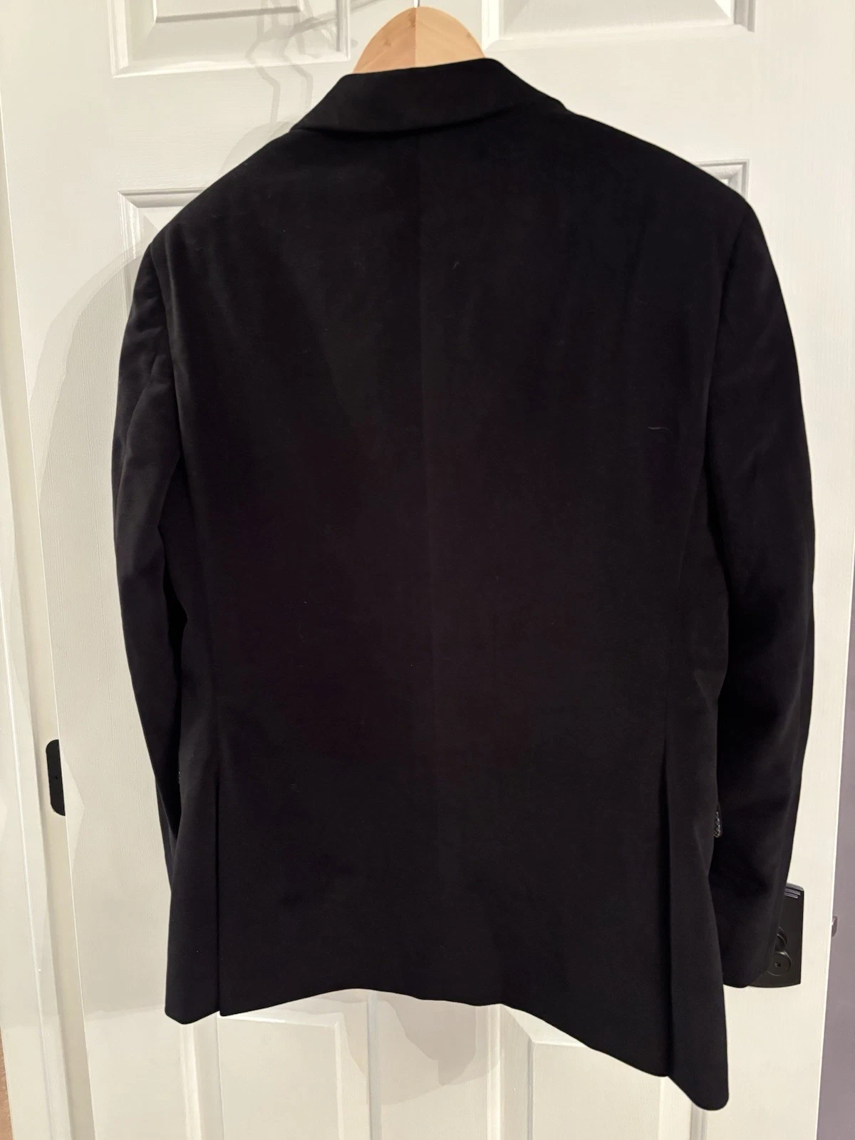 Allure Velvet Black Blazer Jacket Mens 38 S Slim Designer Groom Formal Tuxedo - product detail image 7