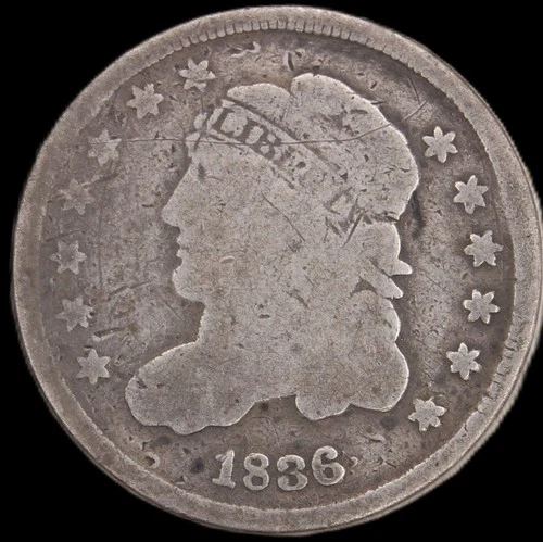 1836 Capped Bust Half Dime — photo from another recent sale