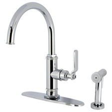 Kingston Brass KS243.KL Whitaker 1.8 GPM 1 Hole Kitchen Faucet - - Chrome