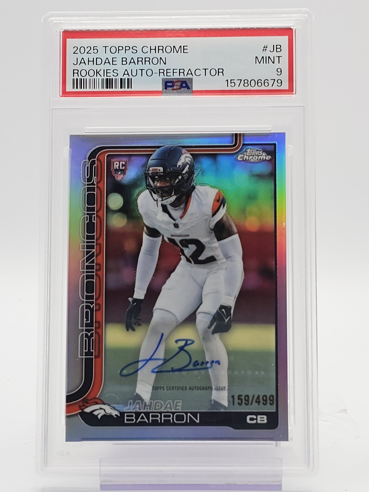 Jahdae Barron Topps Chrome Rookies Autograph #JB Refractor