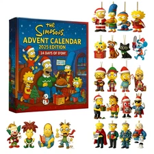 The Simpsons 2025 Christmas Advent Ornament 2D Acrylic Decor 24 Days Animation