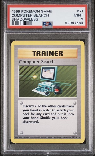 Computer Search (Shadowless) graded PSA 9 for sale on eBay