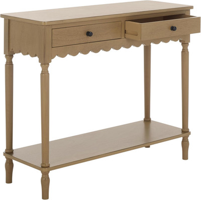 Haven Desert Brown 2-Drawer Console Table for Entryway & Living Room
