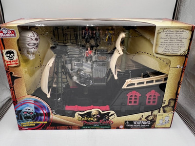 SEALED Redbox Electronic Pirate Ship Playset Lights Figures Treasure Chest NIB