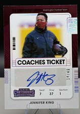 2021 Panini Contenders - Coaches Ticket Jennifer King #303 /49 (AU, RC)