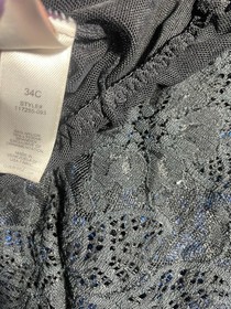 Vintage Victorias Secret Lingerie Size 34c Black Mesh Lace Romper Bodysuit