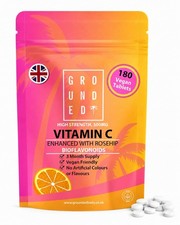 Vitamin C 500 mg Enhanced with Rosehip 180 count (Pack of 1), Orange