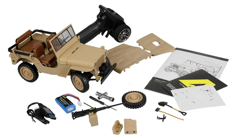 Amewi Jeep Willys MB RC Crawler 1:14 mit 2-Gang-Getriebe - Bild 2 von 4