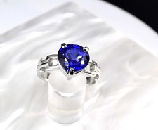 8 Ct Certified Natural Blue Sapphire Ring 925 Sterling Silver All Sizes
