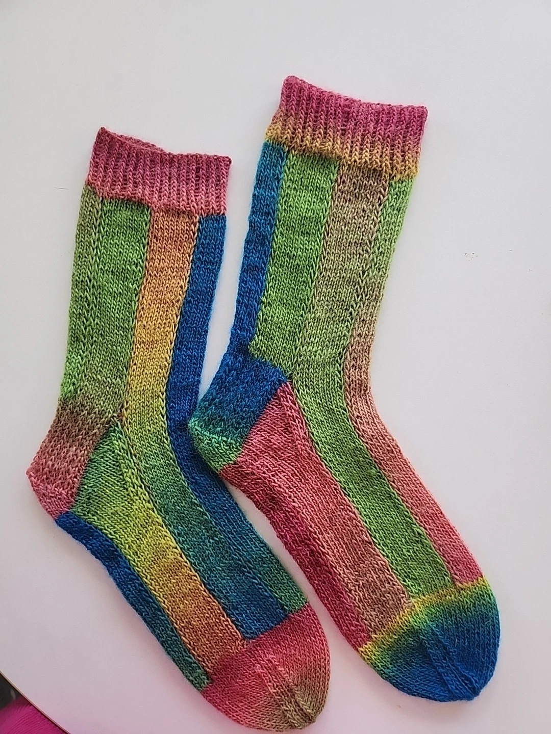 Hand Knitted Wool Socks Size 5-7 #165
