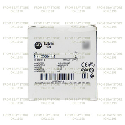 Brand New 100-C23EJ01 Allen-Bradley 100-C 23 A Contactor Screw Terminals