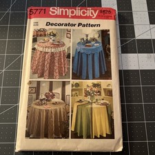 Prostota wzór do szycia 5771 wzór dekoratora obrus 1973