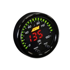 Aem 30-0307 52mm X-series Digital Led Oil Pressure Gauge 0150psi 10bar Black